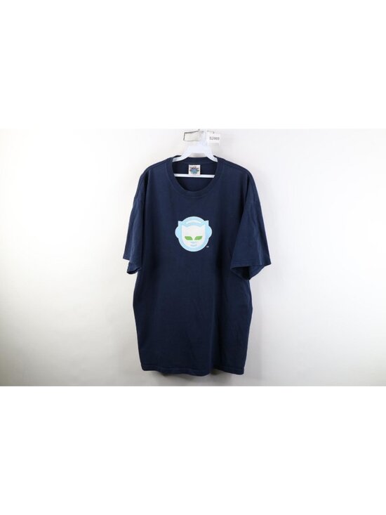VtgY2K Streetwear Mens XL Faded Napster Music Promo Short Sleeve T-Shirt Blue